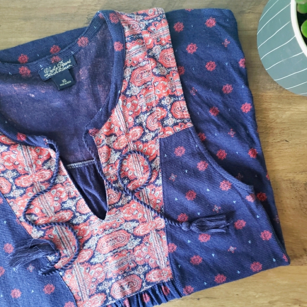Lucky Brand Knit Tassle Tank